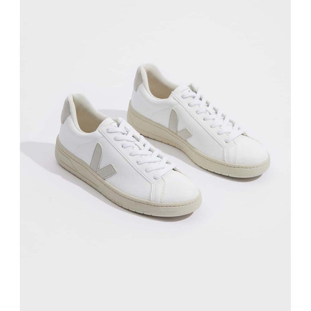 White/Beige Women's Veja URCA CWL Sneakers | AU 630UZG